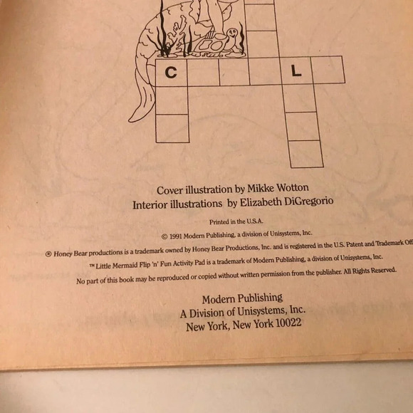 Vtg Hans Andersens Little Mermaid  Flip and Fun Activity Pads 2 Colouring Books - Picture 6 of 16